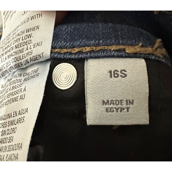 Style & Co Straight Leg size 16S dark wash 5 pocket zip front jeans - Picture 7 of 8